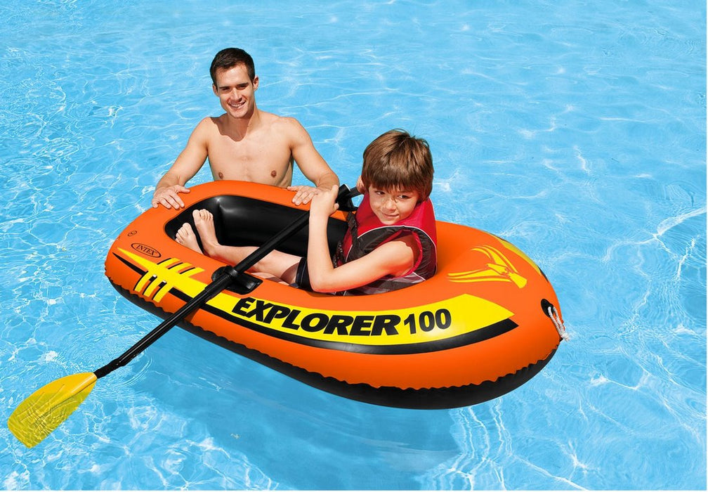 Intex Explorer 100 Inflatable Boat, 4.10 x 2.9 x 1.2 ft