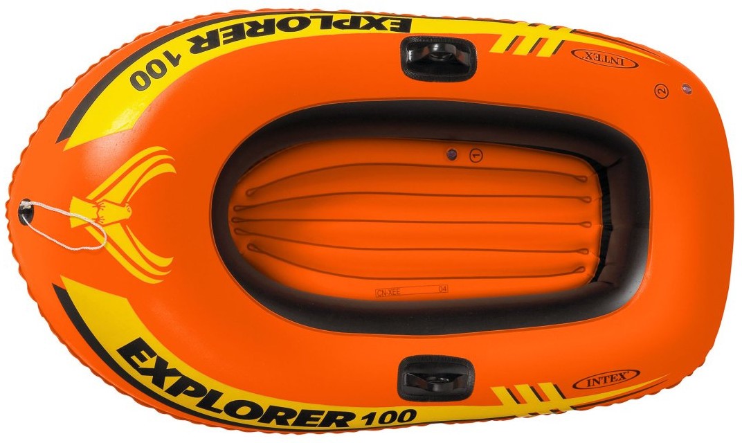 Intex Explorer 100 Inflatable Boat, 4.10 x 2.9 x 1.2 ft