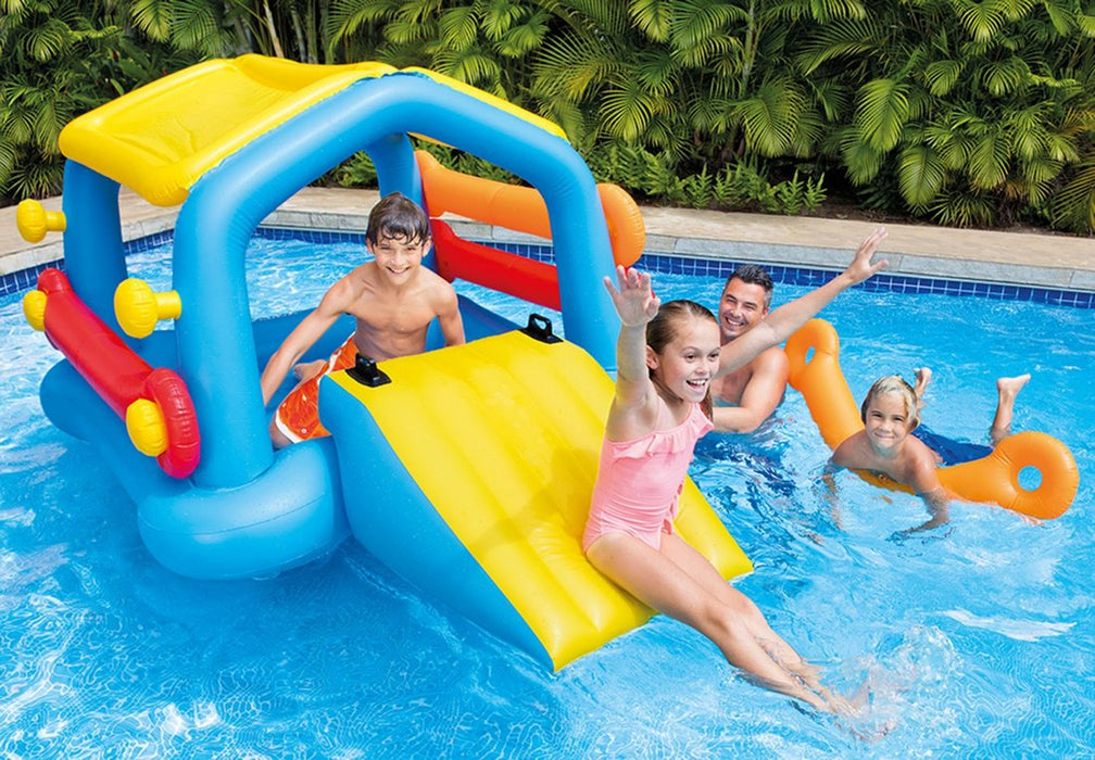 Intex Inflatable Island with Slide, 110 x 68 x 48 inch
