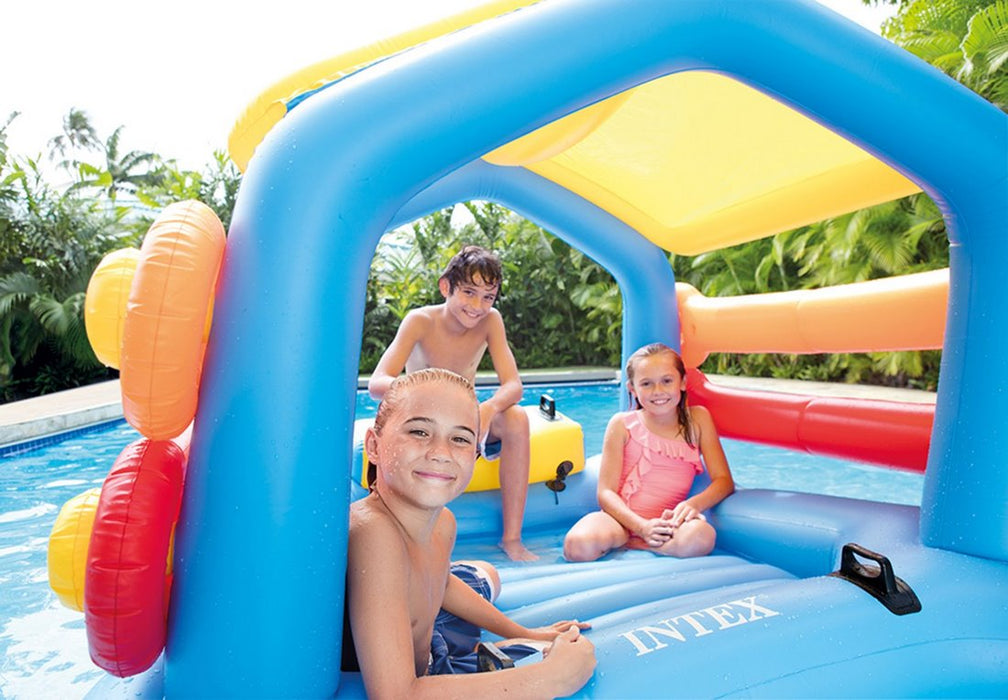 Intex Inflatable Island with Slide, 110 x 68 x 48 inch