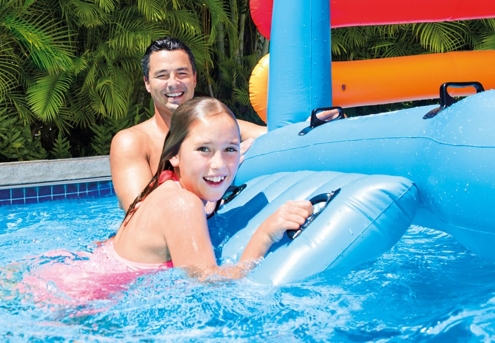 Intex Inflatable Island with Slide, 110 x 68 x 48 inch