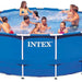 Intex 15 ft x 48 in Metal Frame Pool Set with Filter Pomp, Ladder, Ground Cloth & Pool Cover, Model#  28736GN