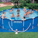 Intex 15 ft x 48 in Metal Frame Pool Set with Filter Pomp, Ladder, Ground Cloth & Pool Cover, Model#  28736GN