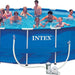 Intex 18 ft x 48 in (549 x 122 cm) Metal Frame Pool Set with Filter Pomp, Ladder, Ground Cloth & Pool Cover, Model# 28752GN
