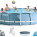 Intex 18 ft x 48 in (549 x 122 cm) Metal Frame Pool Set with Filter Pomp, Ladder, Ground Cloth & Pool Cover, Model# 28752GN