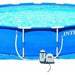 Intex 18 ft x 48 in (549 x 122 cm) Metal Frame Pool Set with Filter Pomp, Ladder, Ground Cloth & Pool Cover, Model# 28752GN