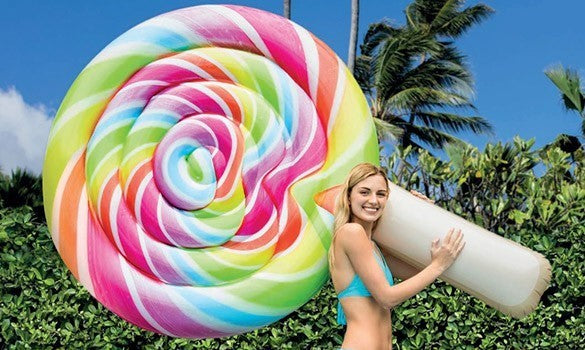 Intex Lollipop Ride On Inflatable Floatie, Model # 58753EU