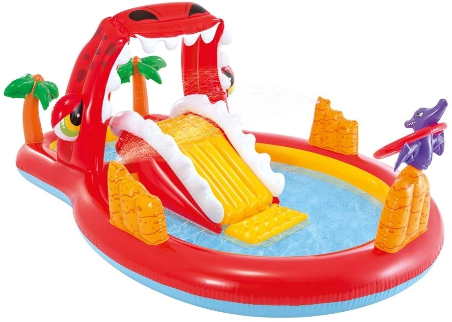 Intex Happy Dino Play Center Inflatable Pool, Model # 57160NP