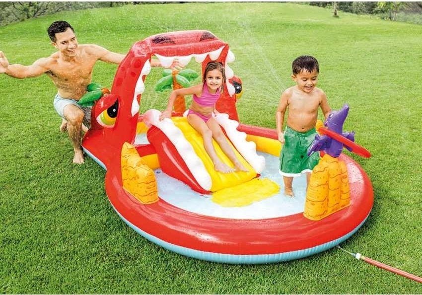 Intex Happy Dino Play Center Inflatable Pool, Model # 57160NP