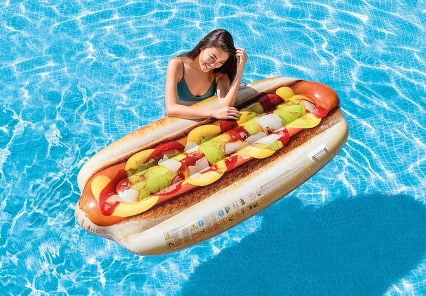 Intex Hot Dog Inflatable Floatie, Model # 58771EU