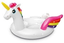 Intex Mega Unicorn Party Island Inflatable Floatie, Model # 57266EU