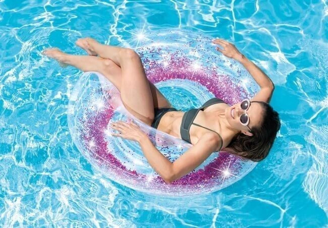 Intex Glitter Tube Inflatable Floatie, Model # 56274NP