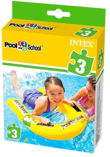 Intex Pool School Step 3 Deluxe Inflatable Kickboard, 79 x 76 cm
