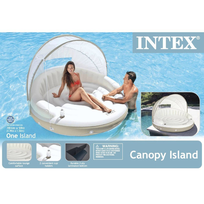 Intex Canopy Inflatable Island, 78.5 x 59 inch