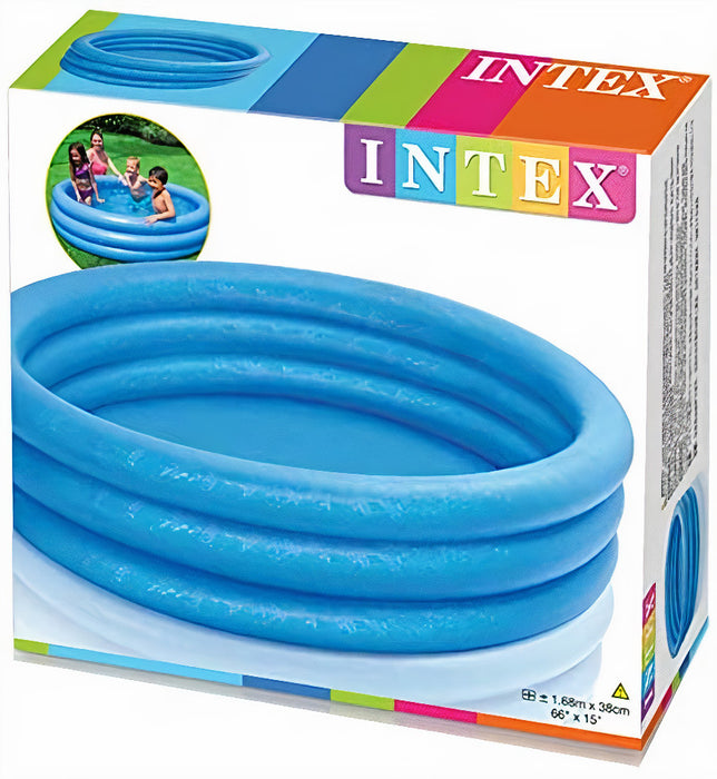 Intex Inflatable Crystal Blue Swimming Pool, 168 x 38 cm, 1 pc