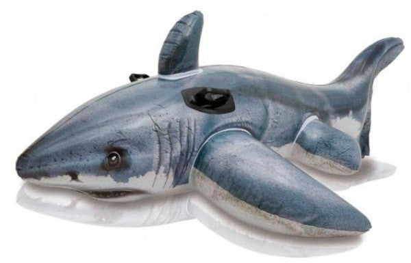 Intex Great White Shark Ride-On Inflatable Floatie, Model # 55725NP