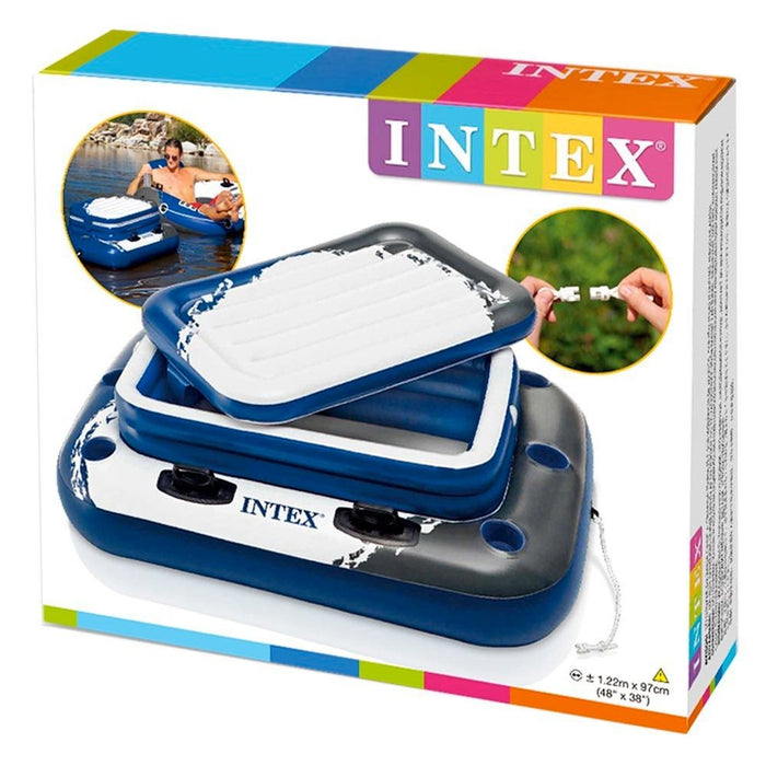 Intex Mega Chill 2 Inflatable Floating Cooler, 35.6 x 18.1 x 30.5 cm