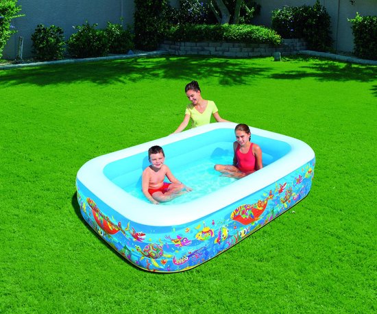 Bestway Family Rectangular Seaworld Infltabale Swimming Pool , 1 pc