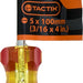 Tactix Screwdriver Slot, 4 inch, 5 x 100 mm (3/16 x4 inch)