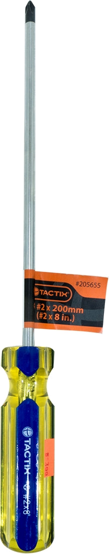 Tactix Screwdriver Phillips, 8 inch , 2 x 200 (2 x 8 inch)