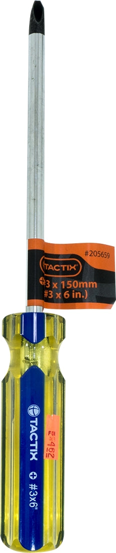 Tactix Screwdriver Phillips, 6 inch, 3 x 150 mm (3 x 6 inch)