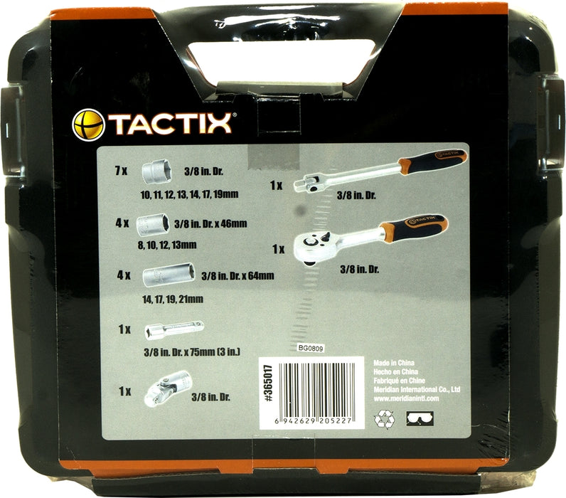 Tactix 19-Piece Socket Set Metric, 19 pcs