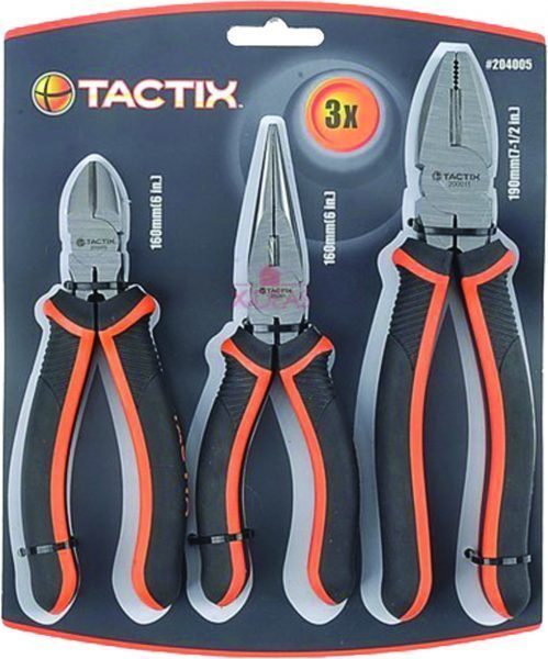 Tactix Pliers 3-Piece Set, 3 pcs