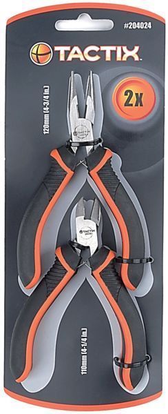 Tactix Mini Pliers 2-Piece Set, 2 pcs