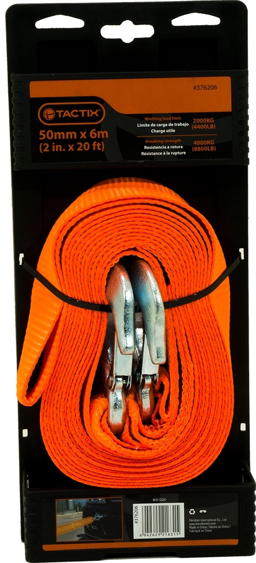 Tactix Tow Strap Tie Down, 60 mm x 5 m, 