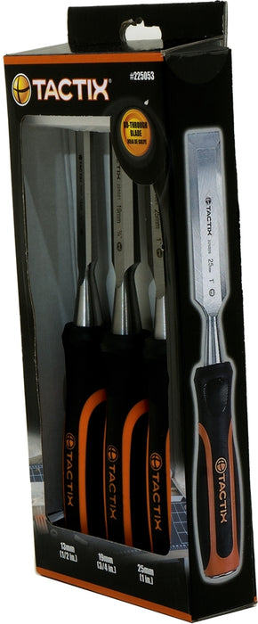 Tactix Chisel Wood 3-Piece Set, 3 pcs