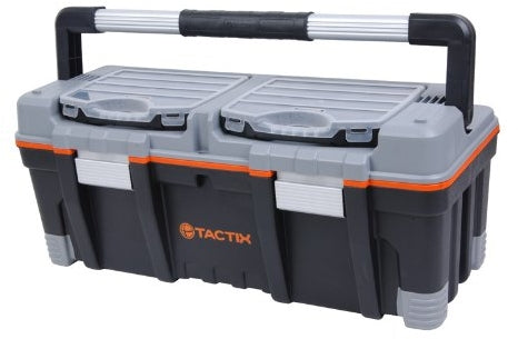 Tactix Full Length Handle Tool box with 2-Piece Organizer, 26 in