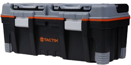 Tactix Full Length Handle Tool box with 2-Piece Organizer, 26 in