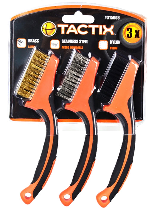 Tactix 3-Piece Mini Brush Set , 3 pcs