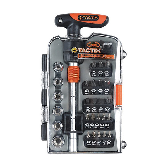 Tactix 32-Piece Ratchet T-Driver Set , 32 pcs