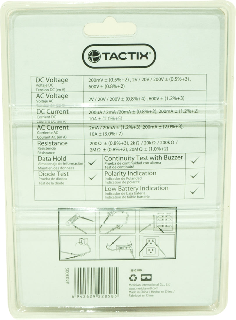 Tactix Digital Multi Meter, — Goisco.com