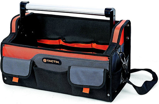 Tactix Gate Mouth Tool Bag, 47 cm, Black/Orange, 47 x 27 x 26 cm