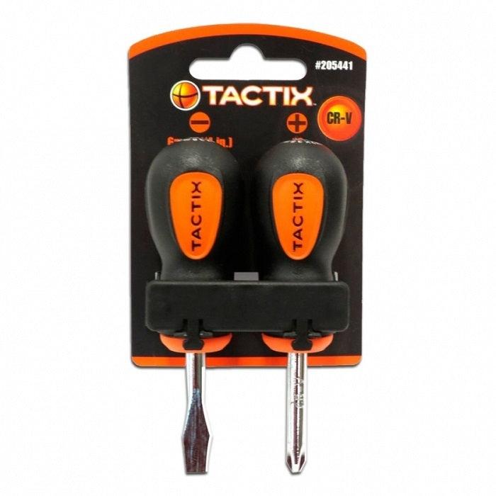 Tactix Stubby Screwdriver Set, PH2 & SL6, #205441, 2 pcs