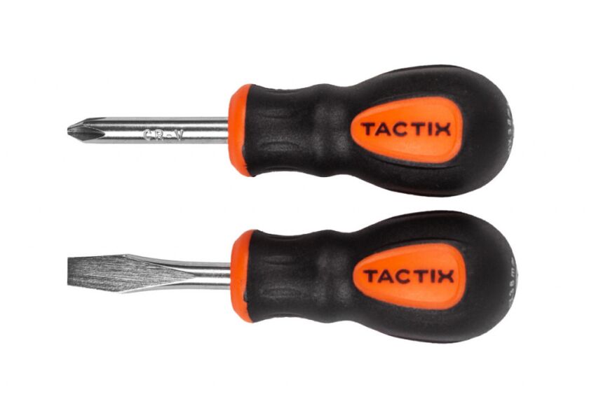 Tactix Stubby Screwdriver Set, PH2 & SL6, #205441, 2 pcs