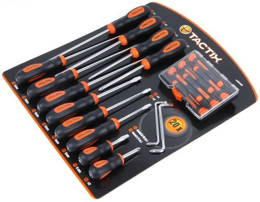 Tactix 20-Piece Screwdriver Set, 20 pcs