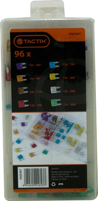 Tactix Mini Fuse Assortment, 96 pcs