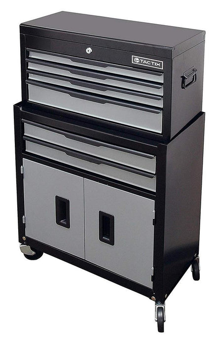 Tactix 6-Drawer Tool Trolley on Wheels, 61.6 x 29.5 x 70 cm