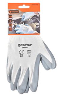 Tactix Nitrile Dipped Gloves, Size L, #490043, 2 pcs