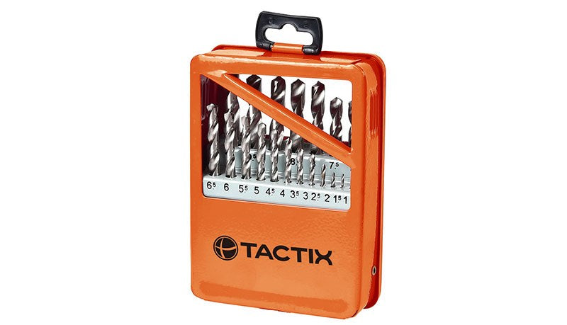 Tactix Metal Case Drill Set, 21 pcs