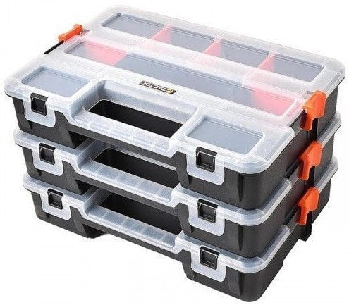 Tactix Interlocking Storage Cases, 3-Piece Set, 3 pcs