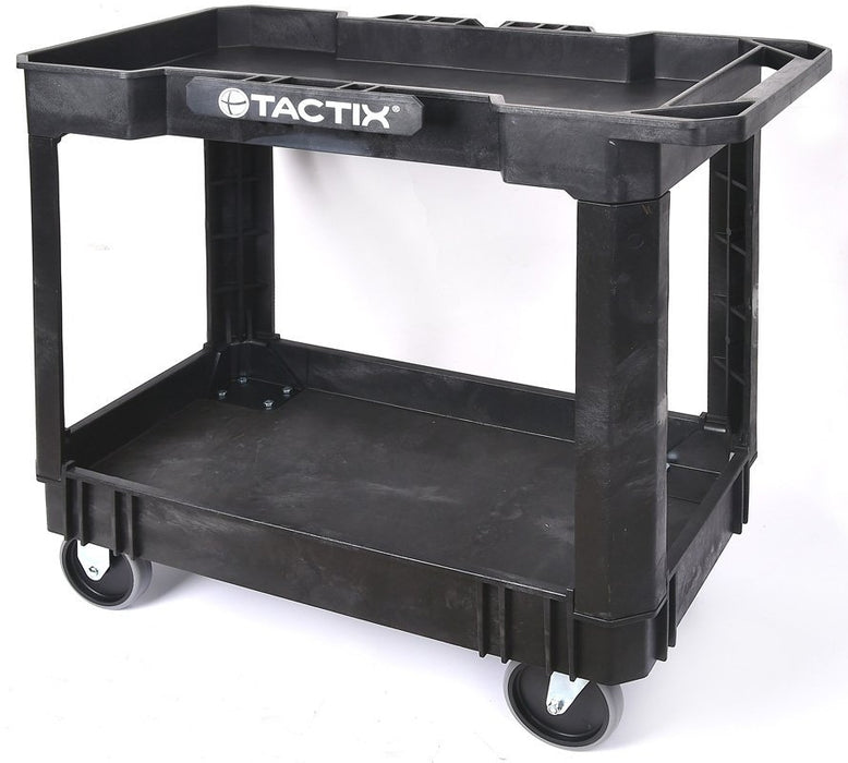 Tactix Plastic Service Cart, 34 x 17.25 x 30.63 inch