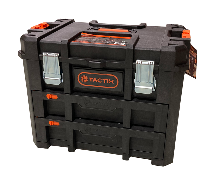 Tactix Large Tool Box with 2 Drawers,