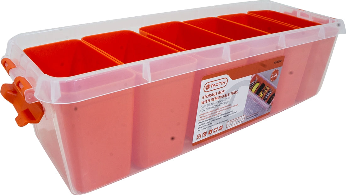 Tactix Container Box with Removable Tubs, 3.5 lt