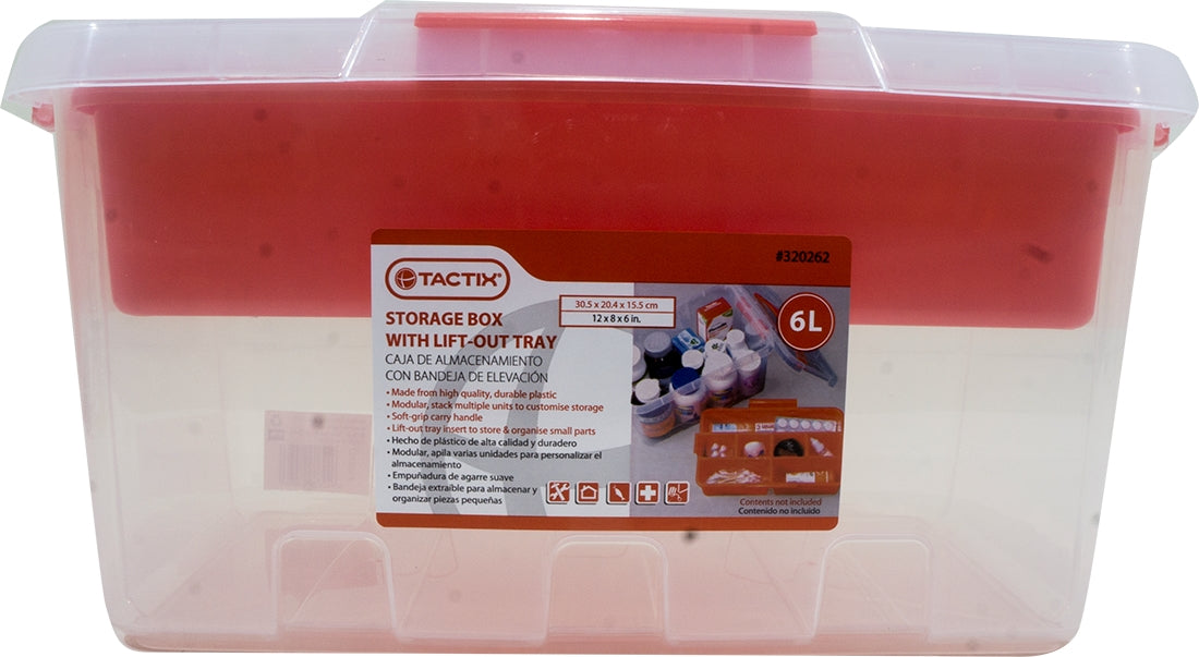 Tactix Container Box with Lift Out Tray, 6 lt — Goisco.com