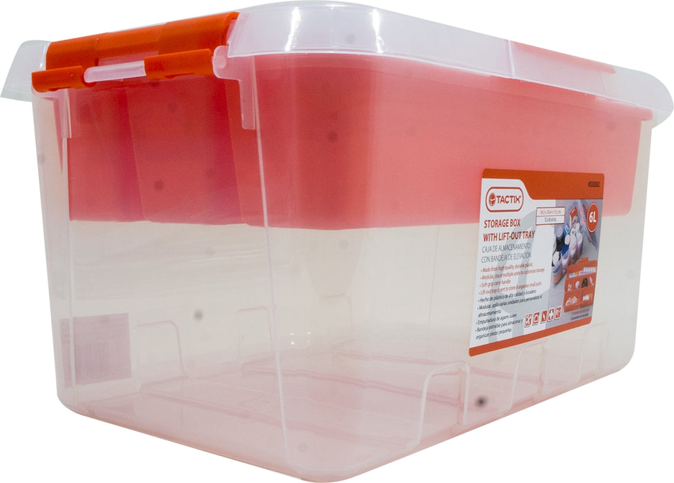 Tactix Container Box with Lift Out Tray, 6 lt