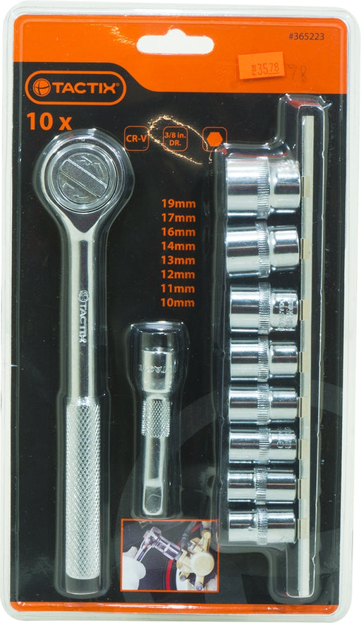 Tactix Metric Socket Set, 10-Piece, 10 pc